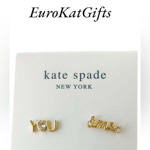 NEW Kate Spade Gold Stud Earrings NWT Dust Bag Included